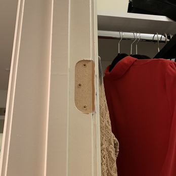 Longshore Handyman - Before the job... Closet door frame - Drywall Installation & Repair Near Me