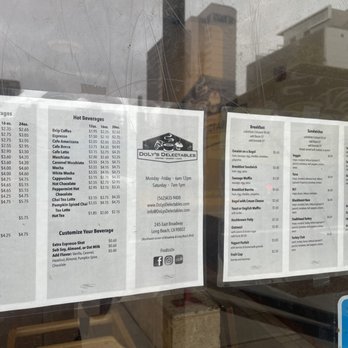 DoLy's Delectables - Menu - Coffee & Tea Near Me - Long Beach, California