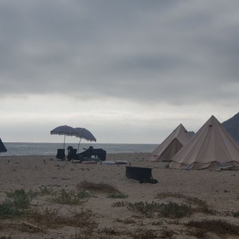 Thornhill Broome Beach - Our neighbors brought an rv and were glamping in these cute canvas tents with blow up couches.. - Beaches Near Me - Malibu, California Thornhill Broome Beach - Our neighbors brought an rv and were glamping in these cute canvas tents with blow up couches.. - Beaches Near Me - Malibu, California