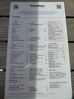 Menu photo 4 Parakeet cafe San Diego, CA Menu photo 4 Parakeet cafe San Diego, CA