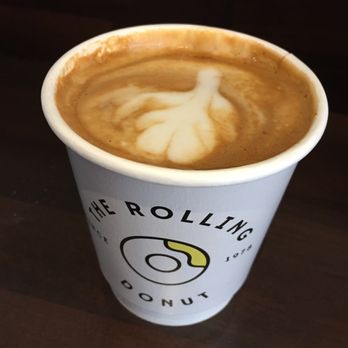 The Rolling Donut - Non-dairy milk cappuccino - Donuts Near Me - Dublin, D The Rolling Donut - Non-dairy milk cappuccino - Donuts Near Me - Dublin, D