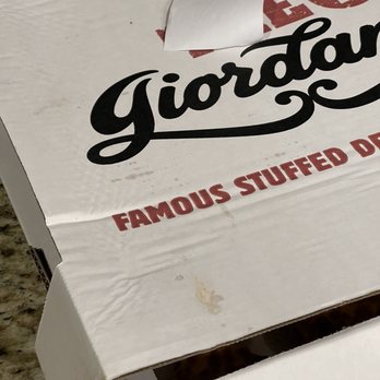 Giordano's - Obviously a smashed box - Pizza Near Me - Chicago, Illinois Giordano's - Obviously a smashed box - Pizza Near Me - Chicago, Illinois