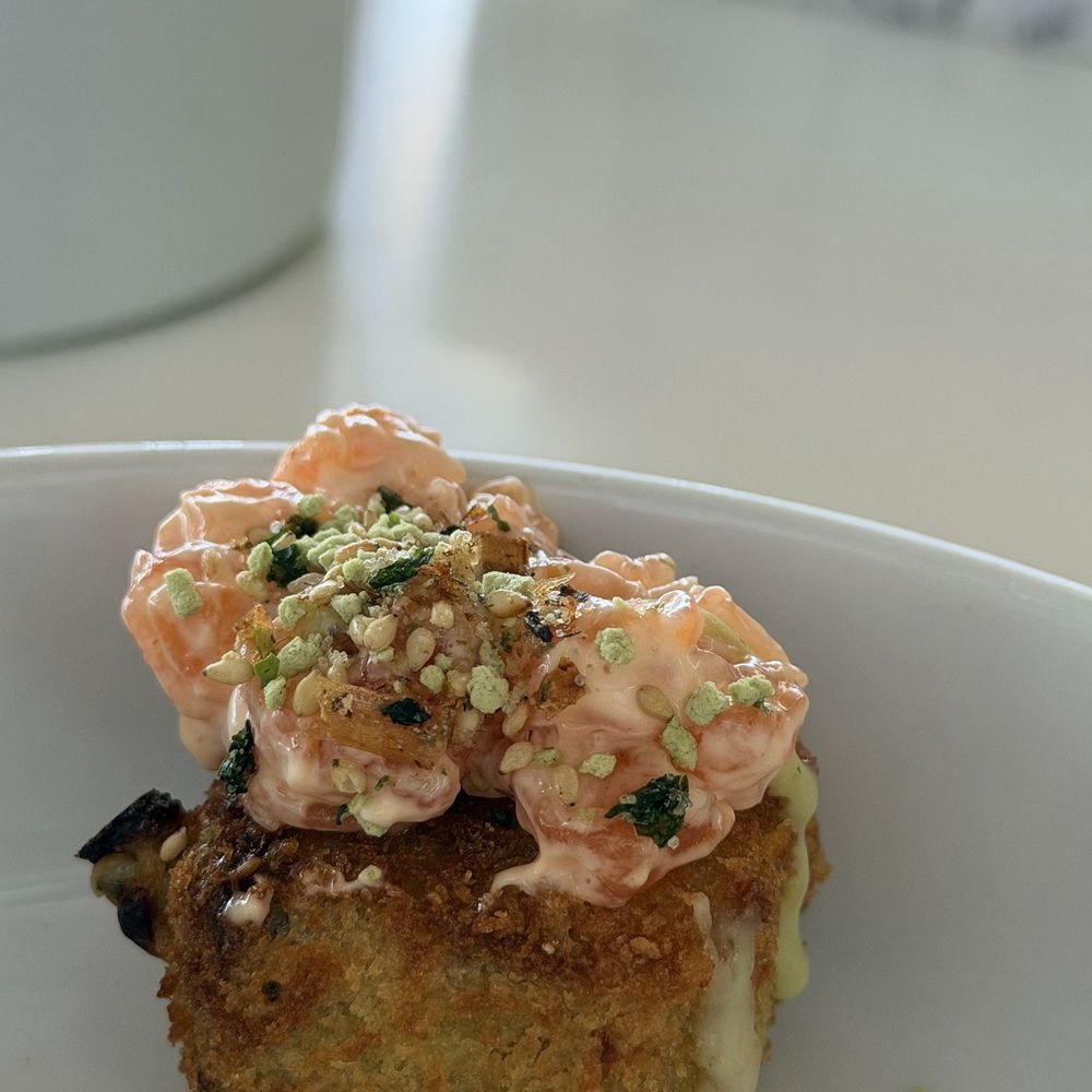 Rose Gose - Rice Croquettes with Salmon - Wine Bars Near Me - Austin, Texas Rose Gose - Rice Croquettes with Salmon - Wine Bars Near Me - Austin, Texas