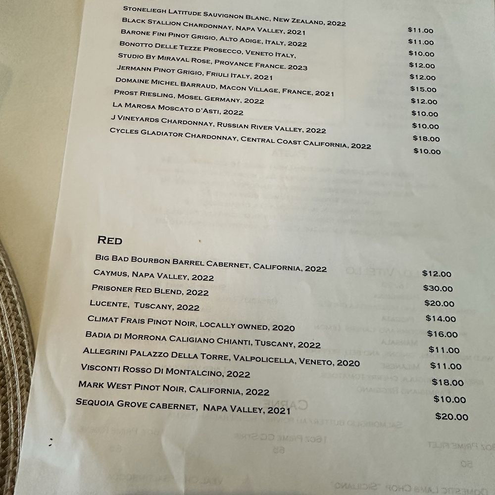 Napoli Kirkwood - Back side (lunch menu) - Italian Near Me - Kirkwood, Missouri