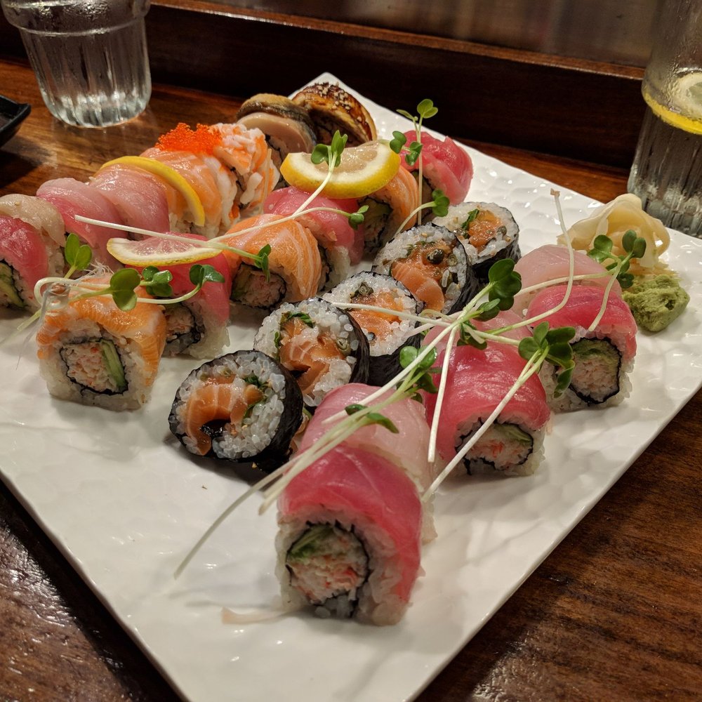 Ryoko's - From left to right: Rainbow, 49er, Sakepper, and, Checkerboard - Sushi Bars Near Me - San Francisco, California
