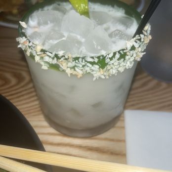 Wong's Tacos - Tequila Mockingbird. Coconut garnish is perfection. - Asian Fusion Near Me - Raleigh, North Carolina Wong's Tacos - Tequila Mockingbird. Coconut garnish is perfection. - Asian Fusion Near Me - Raleigh, North Carolina