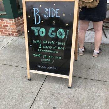b-side - #socialdistance sign . - Coffee & Tea Near Me - Decatur, Georgia