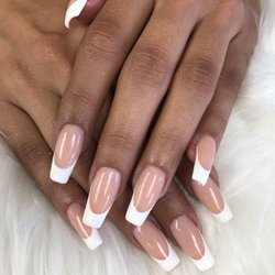 Debbies Waxing & Nails - Medium coffin with deep French tip