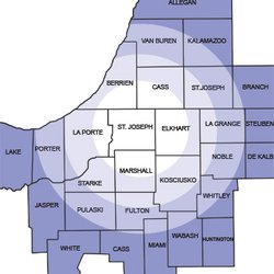 Brett Gordon's Towing & Repair - Brett Gordon's Towing and Repair Service Area Map - South Bend, Indiana