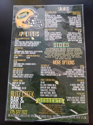 Menu photo 8 Blitz Creek Bar & Grill Round Mountain, NV Menu photo 8 Blitz Creek Bar & Grill Round Mountain, NV