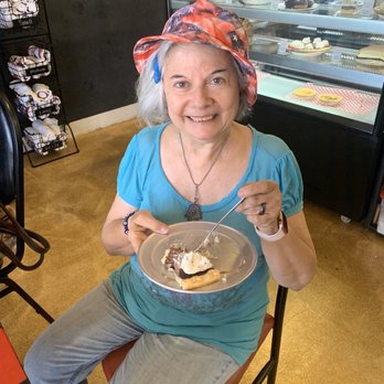 Mamma Toledo's The Pie Hole - Diana eating a slice of amazing chocolate pie - Bakeries Near Me - Phoenix, Arizona Mamma Toledo's The Pie Hole - Diana eating a slice of amazing chocolate pie - Bakeries Near Me - Phoenix, Arizona
