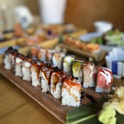 Bluefin Tuna & Sushi - Blazer Roll and Rainbow Roll