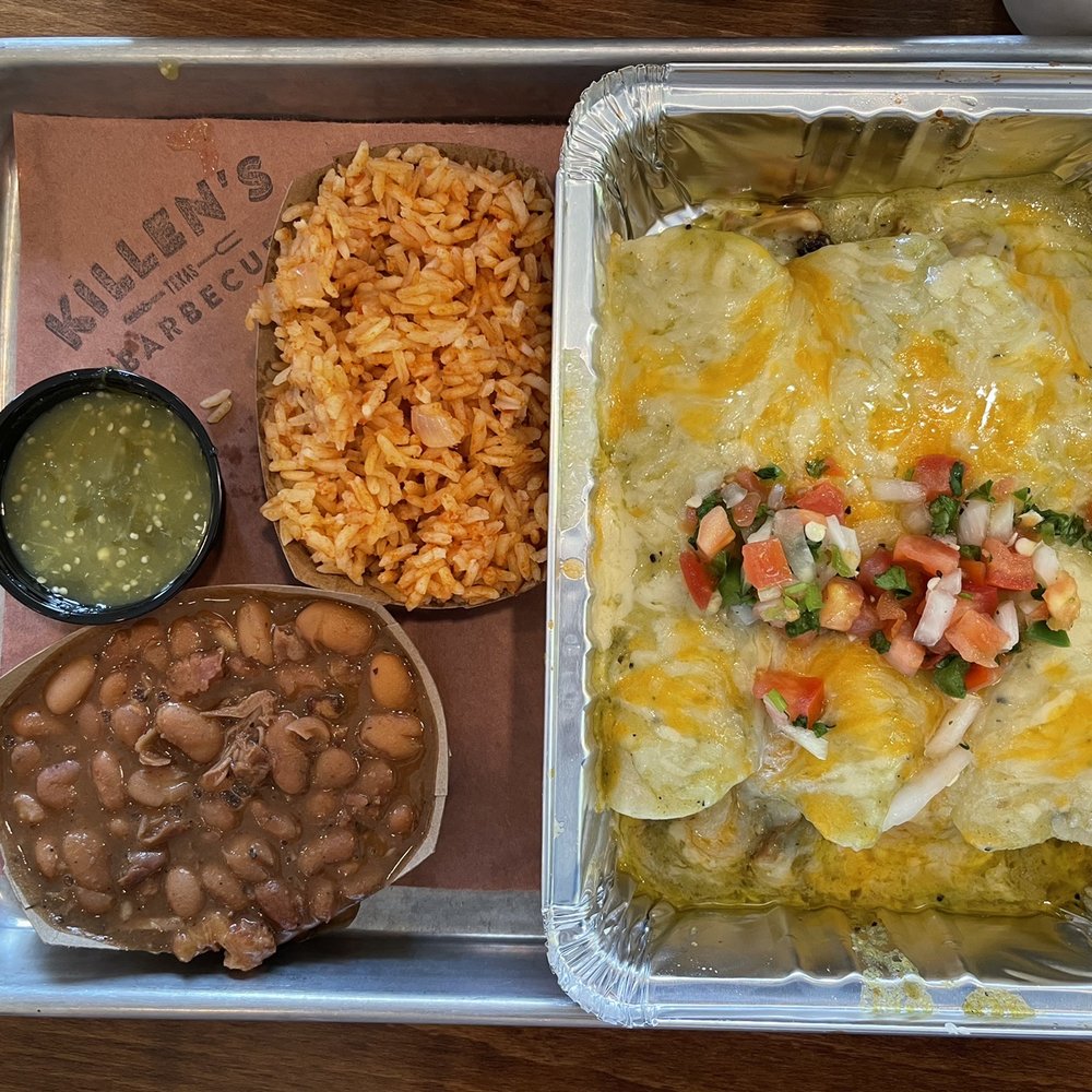 Killen's Barbecue - Brisket enchiladas - Barbeque Near Me - Shenandoah, Texas Killen's Barbecue - Brisket enchiladas - Barbeque Near Me - Shenandoah, Texas