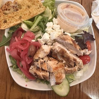 Crispelli's Bakery & Pizzeria - Mediterranean salad (hold the beets!) with chicken. - Pizza Near Me - Berkley, Michigan