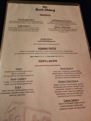 Menu photo 3 The Back Abbey - Claremont Claremont, CA