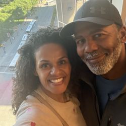 Raby Institute for Integrative Medicine - My husband and myself at Raby Institute in from off the big window