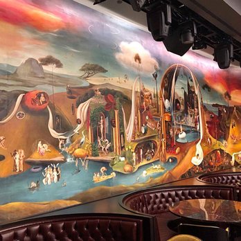 Paradise Club - The Bosch esque murals behind the booths at the Paradise club in the Times Square Edition hotel - Bars Near Me - New York, New York