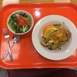 Divinity Cafe - Breakfast of strata and salad - food - Cafeteria Near Me - Durham, North Carolina