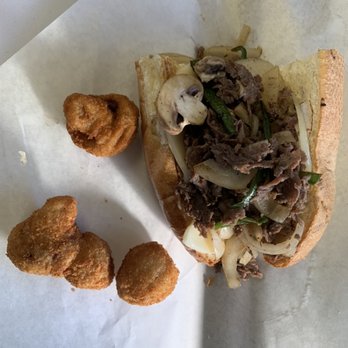 K's Kitchen - Texas Cheese Steak with a few Deep Fried Mushrooms on the side- march made in heaven - Food Trucks Near Me - Liverpool , Texas K's Kitchen - Texas Cheese Steak with a few Deep Fried Mushrooms on the side- march made in heaven - Food Trucks Near Me - Liverpool , Texas