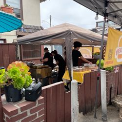 Spread Please - The boys at work on their masterpiece smashburgers.