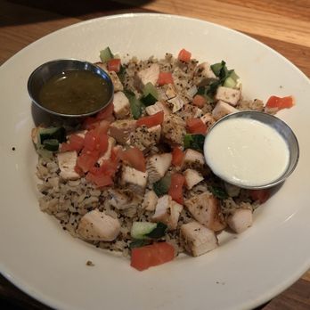 BJ's Restaurant & Brewhouse - Enlightened Mediterranean Chicken Bowl - New American Near Me - Valley Stream, New York