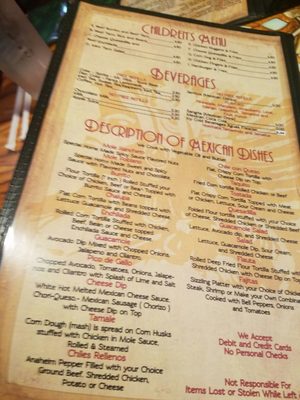 Menu photo 1 Acapulco Mexican Restaurant & Bar Irwin, PA
