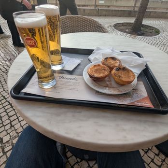 Fábrica da Nata - Pastel de nata and a beer in the outside area - Cafes Near Me - Lisbon, 11