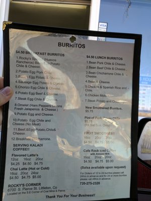 Menu photo 6 Rocky's Corner Littleton, CO Menu photo 6 Rocky's Corner Littleton, CO