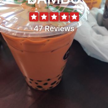BAMBU - Thai iced tea with pearl boba - Bubble Tea Near Me - Stony Brook, New York