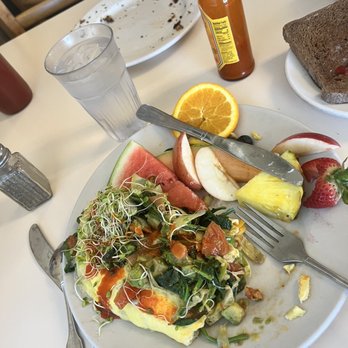 Katrina's Cafe - Veggie omelet with fruit and wheat toast - Breakfast & Brunch Near Me - Auburn, California Katrina's Cafe - Veggie omelet with fruit and wheat toast - Breakfast & Brunch Near Me - Auburn, California
