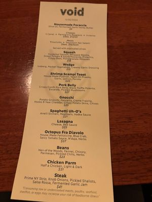 Menu photo 6 Void Chicago, IL
