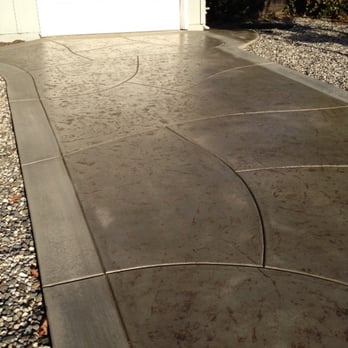 Future Landscape & Concrete - Our driveway done by Rich Hoppe (Future Landscape & Concrete) with a glaze finish. - General Contractors Near Me