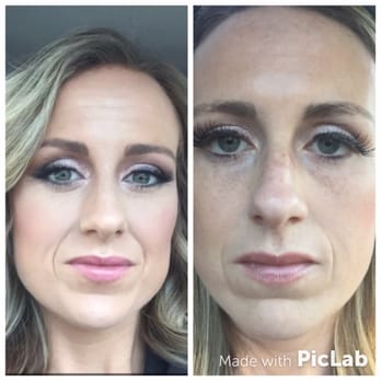 Make-Up Artistry by Amy - left is what I asked for from another artist 2 weeks prior. The right is what I got. - Makeup Artists Near Me - Traverse City, Michigan