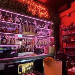 Passionfruit margarita. Bar area