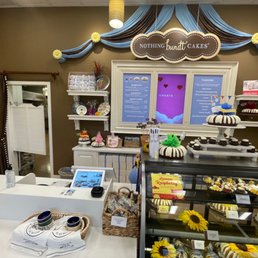 a display of bundt cakes