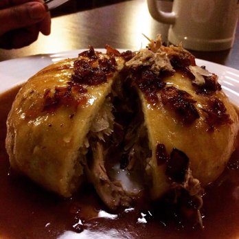 Restaurant Hajnovka - Potato Dumpling stuffed with roast goose, sauerkraut, and fried onions - Barbeque Near Me - Prague, Puerto Rico Restaurant Hajnovka - Potato Dumpling stuffed with roast goose, sauerkraut, and fried onions - Barbeque Near Me - Prague, Puerto Rico
