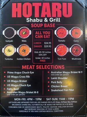Menu photo 5 Hotaru Shabu & Grill Tustin, CA
