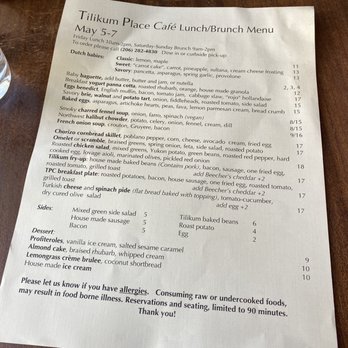 Tilikum Place Cafe - Menu - New American Near Me - Seattle, Washington