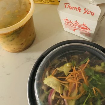 Spicy 9 Thai - Beef salad and paanag curry with chicken. Delicious! - Thai Near Me - Aurora, Colorado