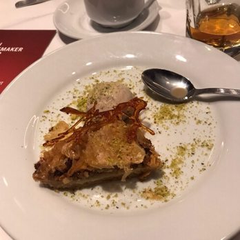 Ruth's Chris Steak House - Pistachio baklava was tasty but over cooked so it became tough. The cinnamon ice cream was good. - Steakhouses Near Me - Tulsa, Oklahoma Ruth's Chris Steak House - Pistachio baklava was tasty but over cooked so it became tough. The cinnamon ice cream was good. - Steakhouses Near Me - Tulsa, Oklahoma