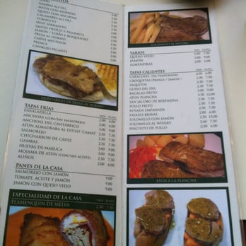 Camas - La carta - Tapas Bars Near Me - Seville, SE