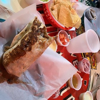 The Taco Stand - CARNE ASADA BURRITO CHIPS & GUACAMOLE - Mexican Near Me - Miami, Florida