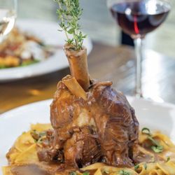Pork Shank - served over a bed of pappardelle