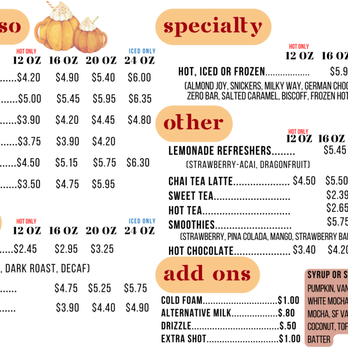 Granny Ruth's Bakery - Menu Fall 2024 - Bakeries Near Me - Mount Airy, North Carolina
