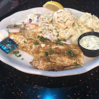 French Pub - Broiled fish with American potato salad - American Near Me - Depew, New York