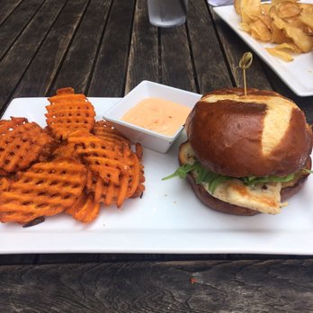 Ralston's Drafthouse - The Hot Mess on a pretzel bun - Gastropubs Near Me - Indianapolis, Indiana