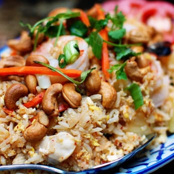 Thai E-San - Pineapple Fried Rice - Thai Near Me - Phoenix, Arizona Thai E-San - Pineapple Fried Rice - Thai Near Me - Phoenix, Arizona
