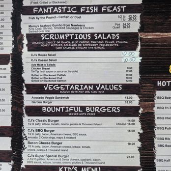 CJ's BBQ - Middle section of menu - Barbeque Near Me - San Luis Obispo, California CJ's BBQ - Middle section of menu - Barbeque Near Me - San Luis Obispo, California