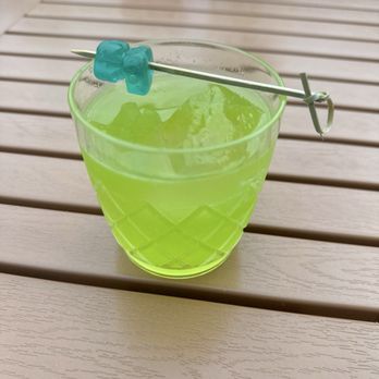 Char Bar - Seasonal cocktail. Some kind of melon sour with a gummy bear garnish. - Speakeasies Near Me - Minneapolis, Minnesota