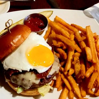 Stone & Barrel - Millionaire Burger with a fried egg, delicious. - American Near Me - Sun Lakes, Arizona